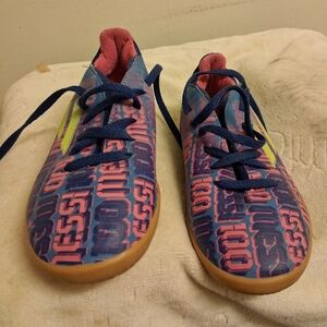 Kids Blue Pink Shoes TODDLERS Athletic Sneakers Sz 12K 6.5 Inches Inside Adidas